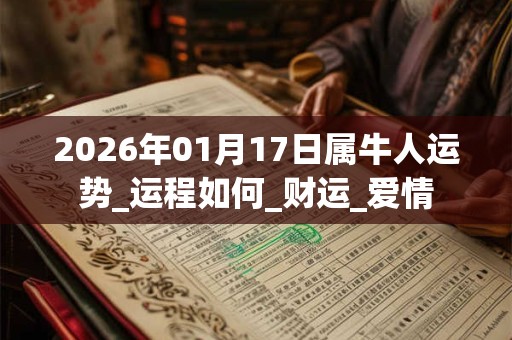 2026年01月17日属牛人运势_运程如何_财运_爱情