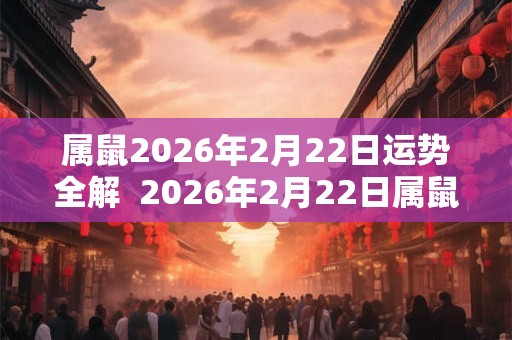 属鼠2026年2月22日运势全解  2026年2月22日属鼠今日运势