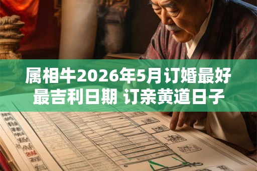 属相牛2026年5月订婚最好最吉利日期 订亲黄道日子