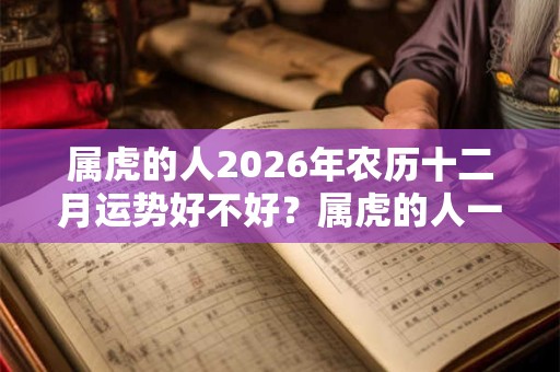 属虎的人2026年农历十二月运势好不好？属虎的人一生总运势如何？