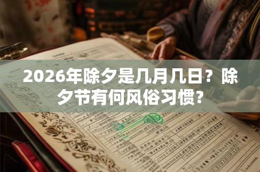 2026年除夕是几月几日？除夕节有何风俗习惯？