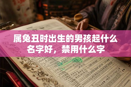 属兔丑时出生的男孩起什么名字好，禁用什么字