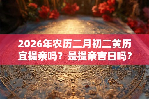 2026年农历二月初二黄历宜提亲吗？是提亲吉日吗？