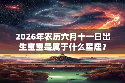 2026年农历六月十一日出生宝宝是属于什么星座？