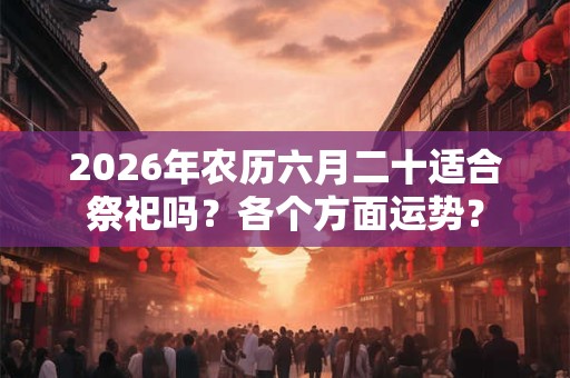 2026年农历六月二十适合祭祀吗？各个方面运势？
