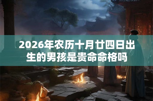 2026年农历十月廿四日出生的男孩是贵命命格吗