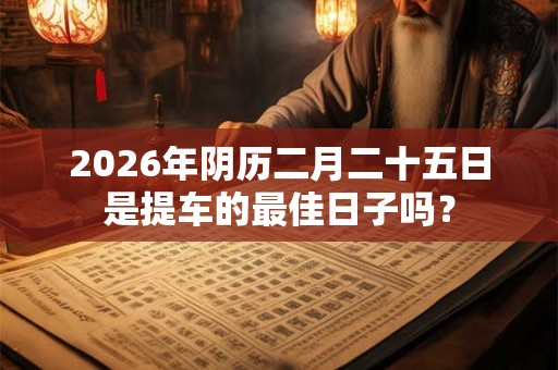 2026年阴历二月二十五日是提车的最佳日子吗？