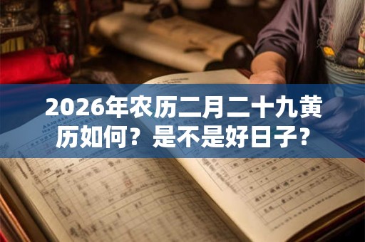 2026年农历二月二十九黄历如何？是不是好日子？