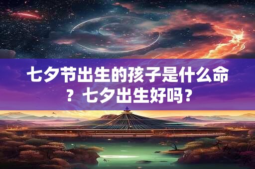 七夕节出生的孩子是什么命？七夕出生好吗？