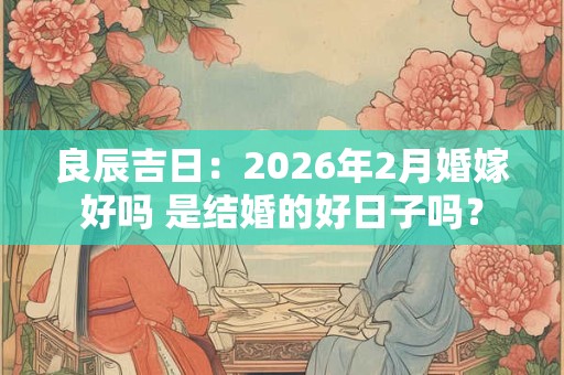 良辰吉日：2026年2月婚嫁好吗 是结婚的好日子吗？