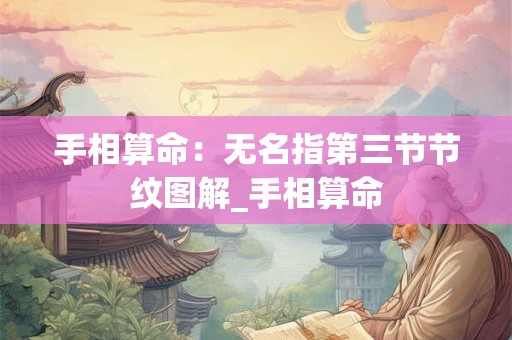 手相算命：无名指第三节节纹图解_手相算命