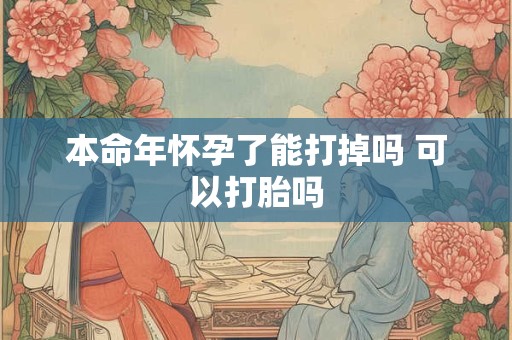 本命年怀孕了能打掉吗 可以打胎吗