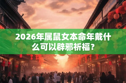 2026年属鼠女本命年戴什么可以辟邪祈福？
