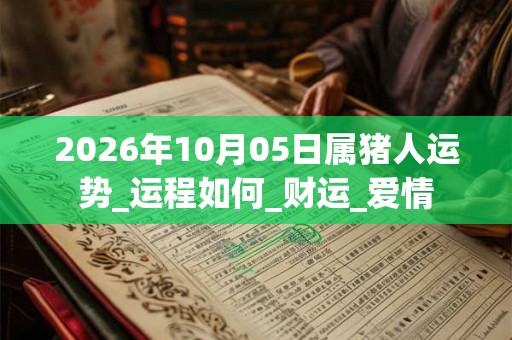 2026年10月05日属猪人运势_运程如何_财运_爱情
