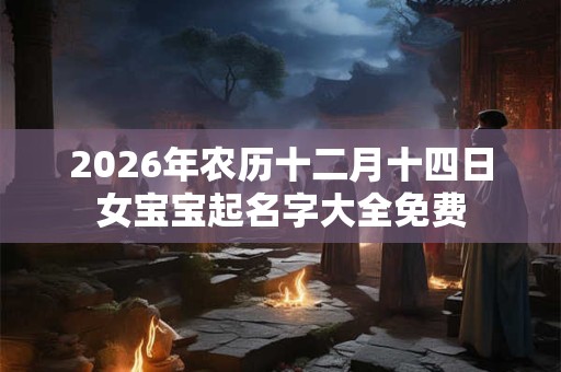 2026年农历十二月十四日女宝宝起名字大全免费