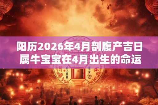 阳历2026年4月剖腹产吉日 属牛宝宝在4月出生的命运