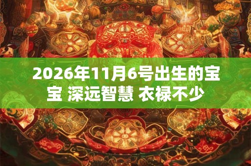2026年11月6号出生的宝宝 深远智慧 衣禄不少