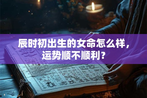 辰时初出生的女命怎么样，运势顺不顺利？
