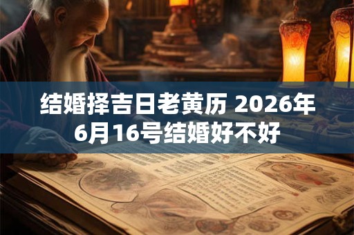 结婚择吉日老黄历 2026年6月16号结婚好不好