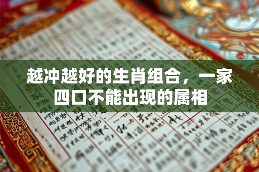 越冲越好的生肖组合，一家四口不能出现的属相