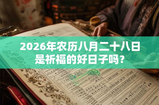 2026年农历八月二十八日是祈福的好日子吗？