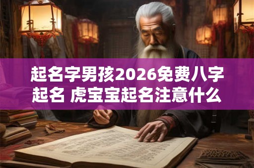 起名字男孩2026免费八字起名 虎宝宝起名注意什么