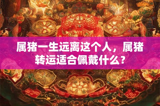 属猪一生远离这个人，属猪转运适合佩戴什么？