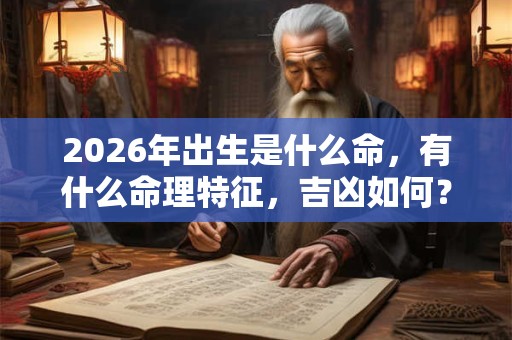 2026年出生是什么命，有什么命理特征，吉凶如何？