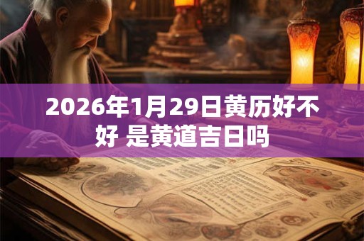 2026年1月29日黄历好不好 是黄道吉日吗
