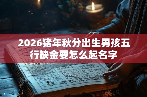 2026猪年秋分出生男孩五行缺金要怎么起名字