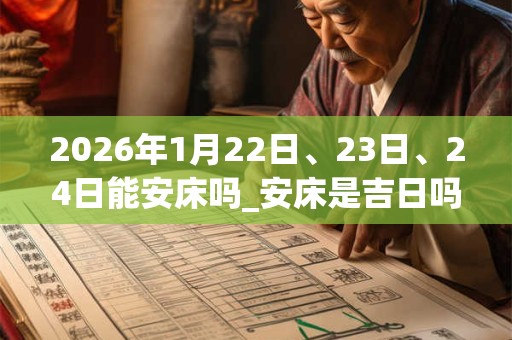 2026年1月22日、23日、24日能安床吗_安床是吉日吗