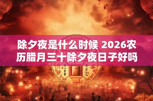 除夕夜是什么时候 2026农历腊月三十除夕夜日子好吗