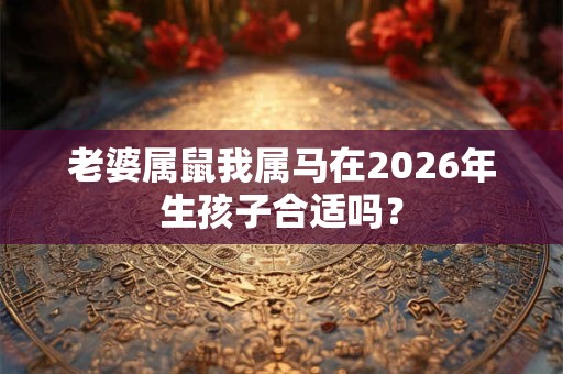老婆属鼠我属马在2026年生孩子合适吗？