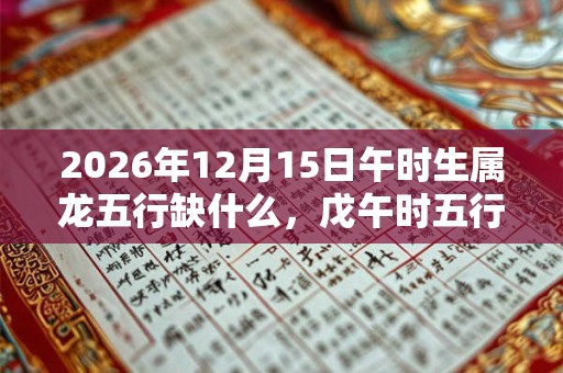 2026年12月15日午时生属龙五行缺什么，戊午时五行缺什么