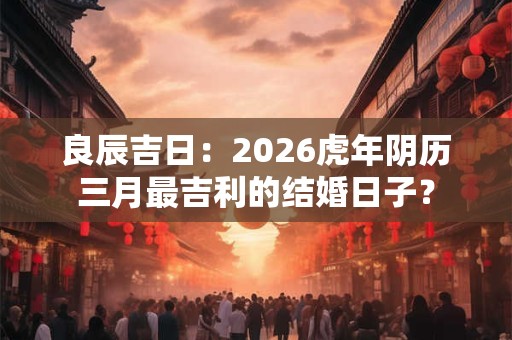良辰吉日：2026虎年阴历三月最吉利的结婚日子？