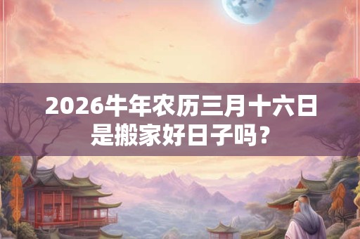 2026牛年农历三月十六日是搬家好日子吗？