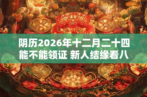阴历2026年十二月二十四能不能领证 新人结缘看八字