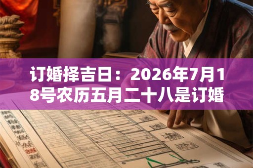 订婚择吉日：2026年7月18号农历五月二十八是订婚吉日吗