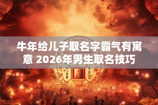 牛年给儿子取名字霸气有寓意 2026年男生取名技巧