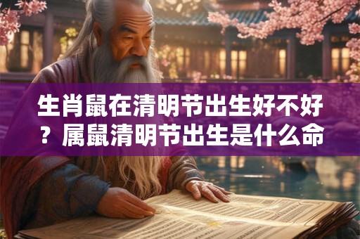 生肖鼠在清明节出生好不好？属鼠清明节出生是什么命？