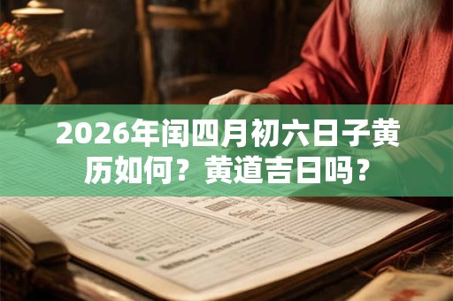 2026年闰四月初六日子黄历如何？黄道吉日吗？