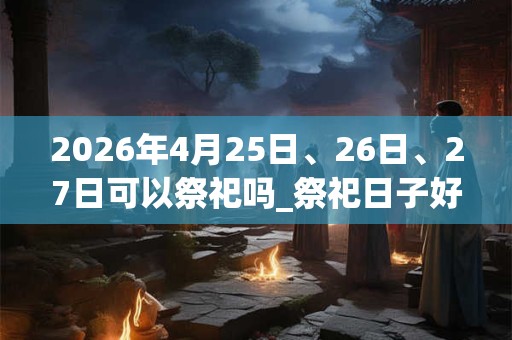 2026年4月25日、26日、27日可以祭祀吗_祭祀日子好吗