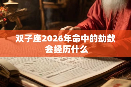 双子座2026年命中的劫数 会经历什么