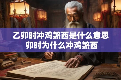 乙卯时冲鸡煞西是什么意思 卯时为什么冲鸡煞西