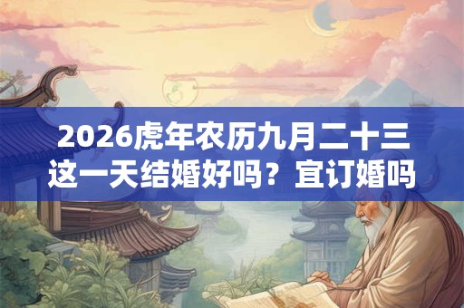 2026虎年农历九月二十三这一天结婚好吗？宜订婚吗
