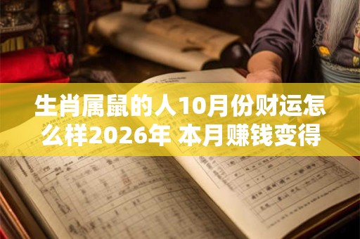 生肖属鼠的人10月份财运怎么样2026年 本月赚钱变得更辛苦 生肖属鼠的人10月份财运怎么样2026年 本月赚钱变得更辛苦