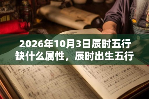 2026年10月3日辰时五行缺什么属性，辰时出生五行缺什么
