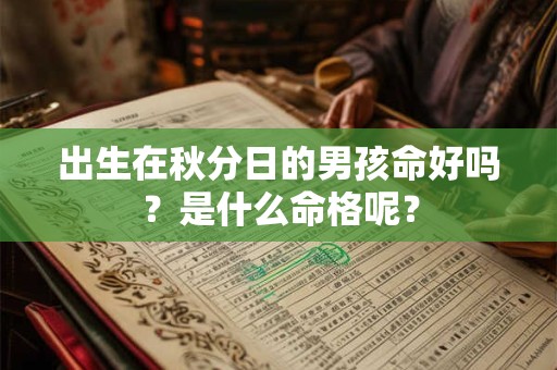 出生在秋分日的男孩命好吗？是什么命格呢？