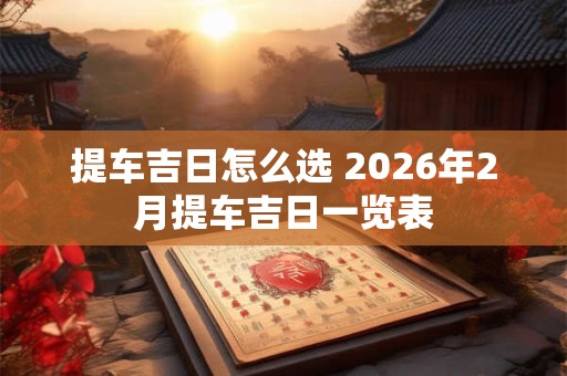 提车吉日怎么选 2026年2月提车吉日一览表