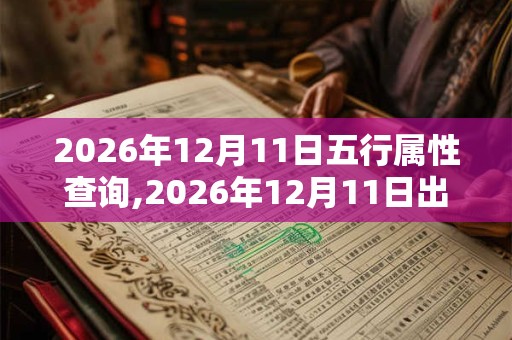2026年12月11日五行属性查询,2026年12月11日出生五行属什么